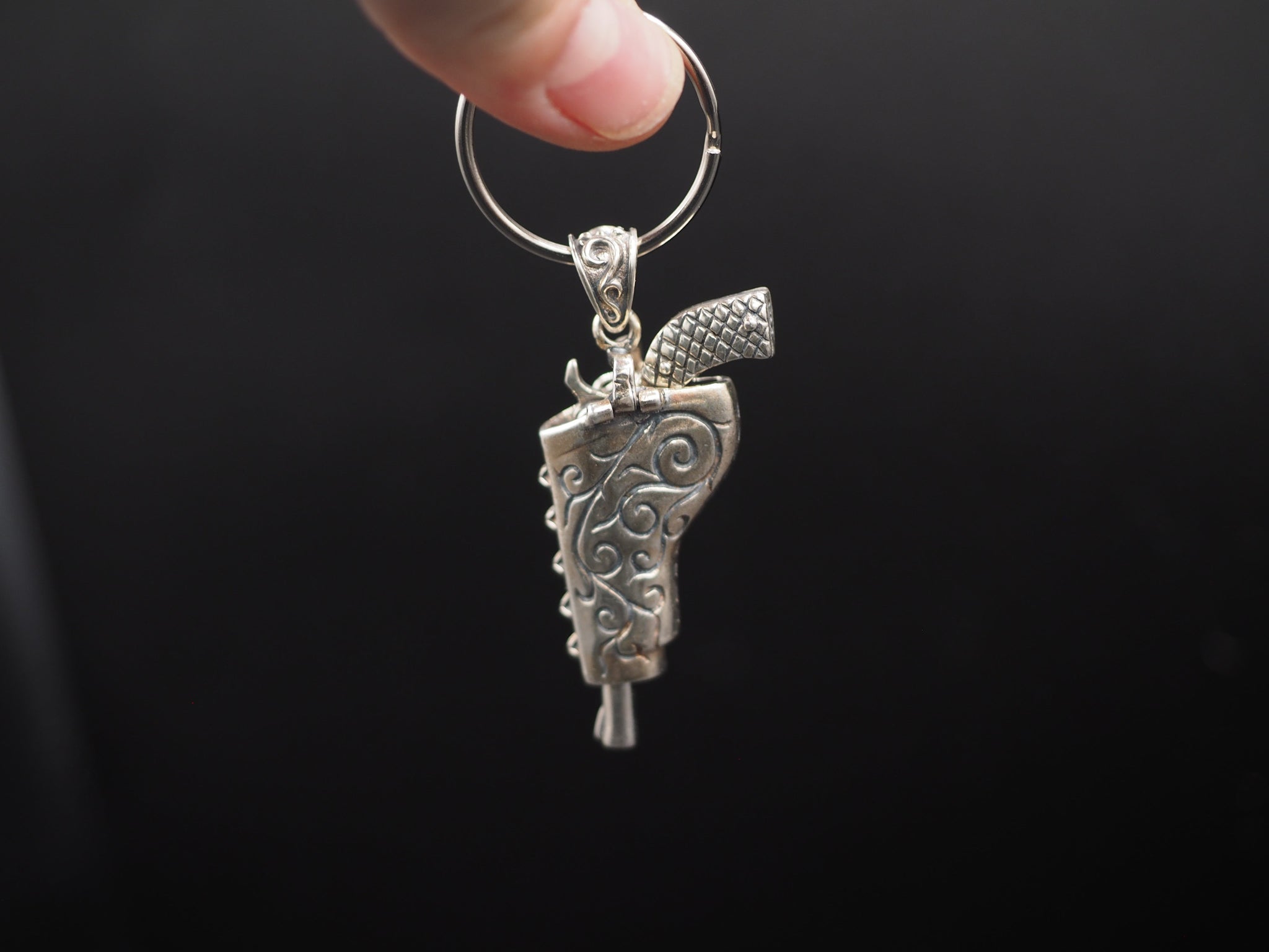 Holstered Gun Necklace Pendent
